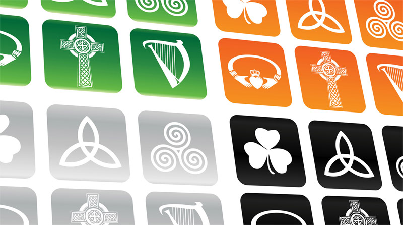free vector Irish and Celtic Buttons
